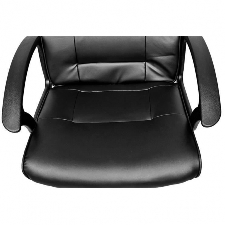 SCAUN DE BIROU, ROTATIV, FUNCTIE TILT, PIELE ECOLOGICA, NEGRU, MAX 100 KG, 61X61X105/115 CM, MALATEC [4]