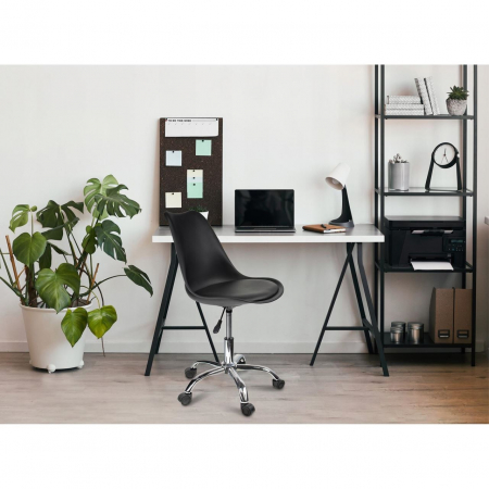 SCAUN DE BIROU, ROTATIV, NEGRU, 51X78/90 CM [6]