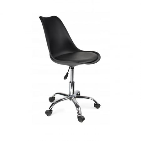 Scaune - Scaun de birou, rotativ, negru,