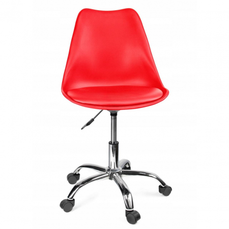 SCAUN DE BIROU, ROTATIV, ROSU, 51X78/90 CM [6]