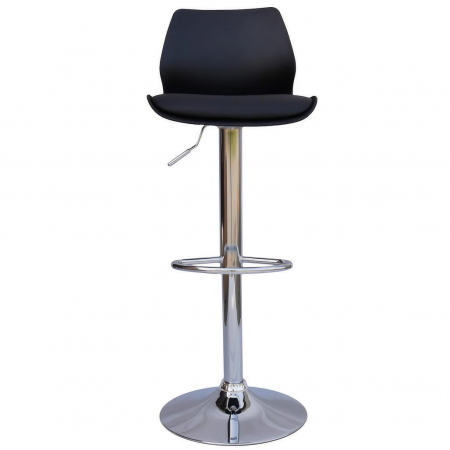 SCAUN DE BUCATARIE/BAR, PORTLAND, ROTATIV, NEGRU SI ARGINTIU, 40X35X85-107 CM [3]