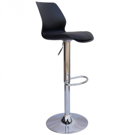 Scaune bucatarie - SCAUN DE BUCATARIE/BAR, PORTLAND, ROTATIV, NEGRU SI ARGINTIU, 40X35X85-107 CM