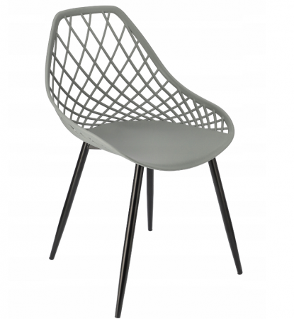 Scaune terasa - Scaun de gradina terasa ,cu picioare metal,MODERN,Negru/Gri