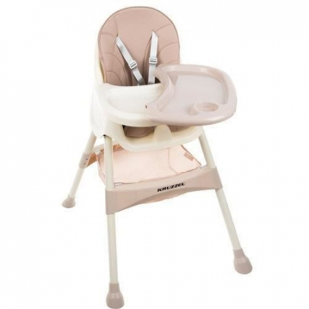 SCAUN DE MASA PENTRU BEBELUSI, 3 IN 1, ROZ, MAX 20 KG, 60X75X92 CM, KRUZZEL [12]