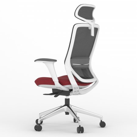 SCAUN ERGONOMIC COL, ROSU, CU BAZA ALUMINIU [1]
