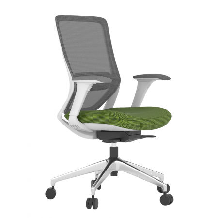 Amenajari Interioare - SCAUN ERGONOMIC COL, VERDE, CU BAZA ALUMINIU