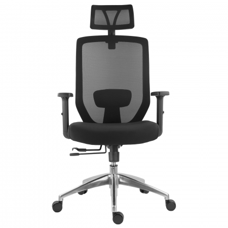 SCAUN ERGONOMIC JOJO HI A CU BAZA ALUMINIU, NEGRU [4]