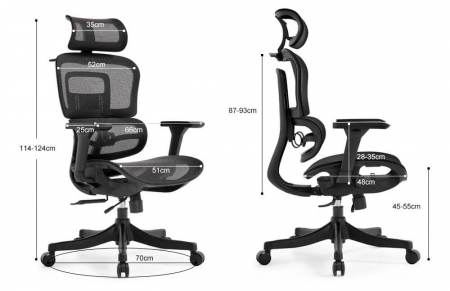 SCAUN ERGONOMIC KRIUS-H, BLACK [5]
