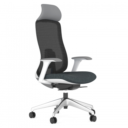 Birouri - SCAUN ERGONOMIC LIDO-H, DARK GREY, CU BAZA ALUMINIU