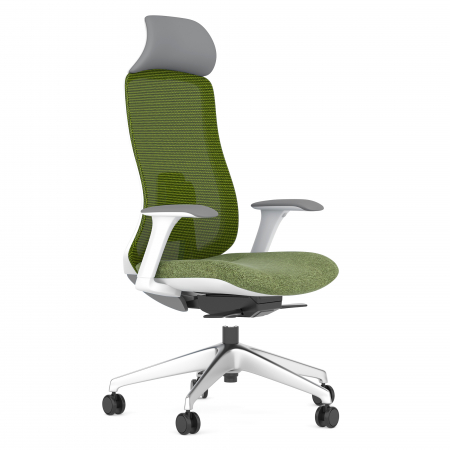 Birou - SCAUN ERGONOMIC LIDO-H, PRASINOUS, CU BAZA ALUMINIU