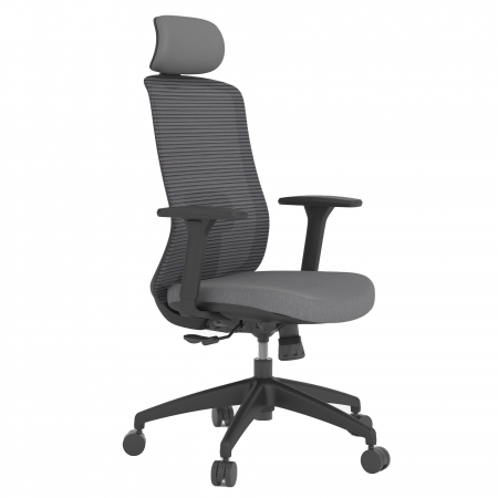 Amenajari Interioare - SCAUN ERGONOMIC ROVI, GRI INCHIS