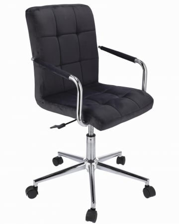 Scaune - Scaun pivotant din velur ,negru