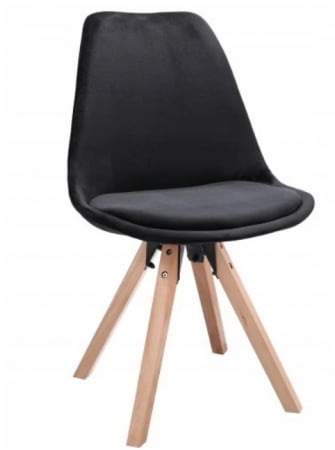 Scaune - SCAUN SCANDINAV, NEGRU, CATIFEA S1