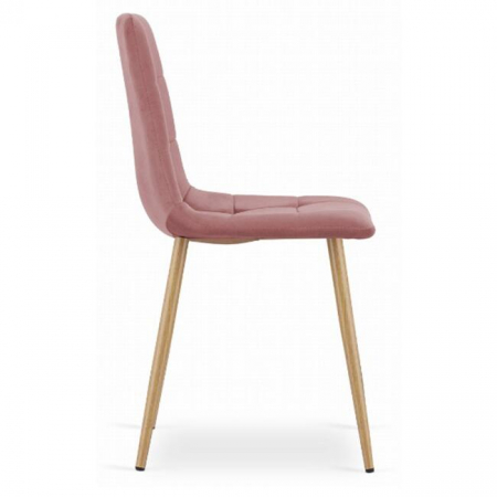SCAUN STIL SCANDINAV, ARTOOL, KARA, CATIFEA, LEMN, ROZ, 44.5X50.5X87 CM [1]