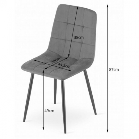 SCAUN STIL SCANDINAV, ARTOOL, KARA, CATIFEA, LEMN, ROZ, 44.5X50.5X87 CM [4]