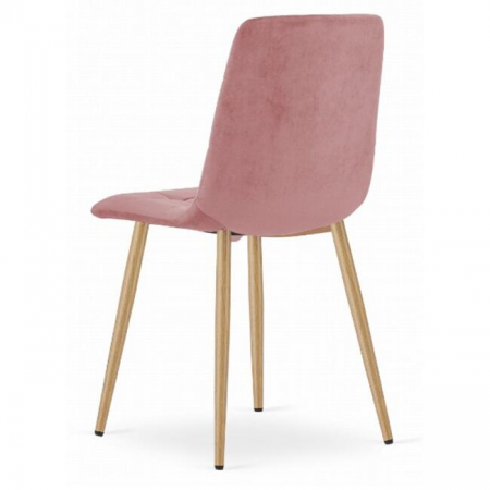 SCAUN STIL SCANDINAV, ARTOOL, KARA, CATIFEA, LEMN, ROZ, 44.5X50.5X87 CM [2]