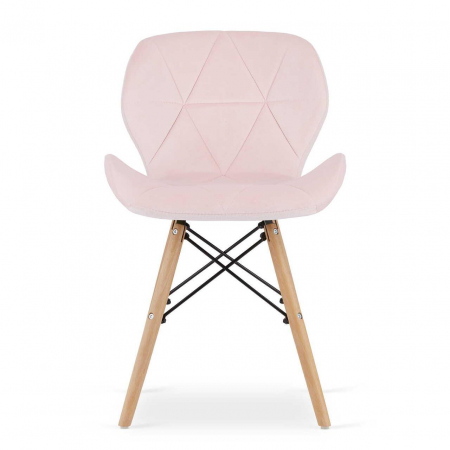 SCAUN STIL SCANDINAV, ARTOOL, LAGO, CATIFEA, LEMN, ROZ, 48X43X74 CM [4]