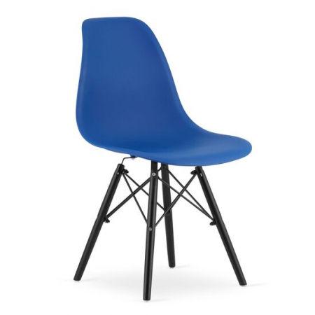 Amenajari Interioare - SCAUN STIL SCANDINAV, ARTOOL, OSAKA, PP, LEMN, ALBASTRU SI NEGRU, 46X54X81 CM