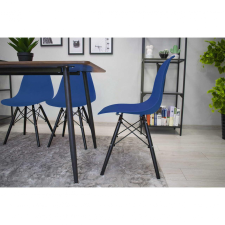 SCAUN STIL SCANDINAV, ARTOOL, OSAKA, PP, LEMN, ALBASTRU SI NEGRU, 46X54X81 CM [5]