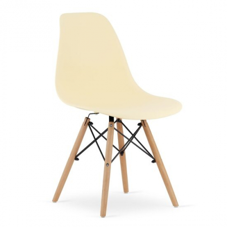 Scaune - SCAUN STIL SCANDINAV, ARTOOL, OSAKA, PP, LEMN, CREM SI NATUR, 46X54X81 CM