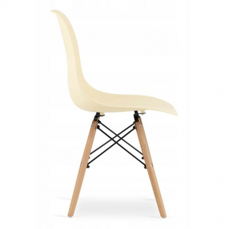 SCAUN STIL SCANDINAV, ARTOOL, OSAKA, PP, LEMN, CREM SI NATUR, 46X54X81 CM [5]