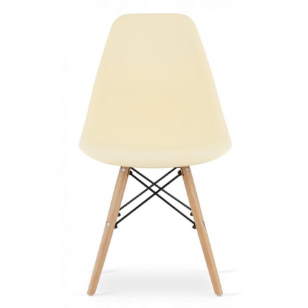 SCAUN STIL SCANDINAV, ARTOOL, OSAKA, PP, LEMN, CREM SI NATUR, 46X54X81 CM [3]