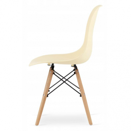 SCAUN STIL SCANDINAV, ARTOOL, OSAKA, PP, LEMN, CREM SI NATUR, 46X54X81 CM [1]