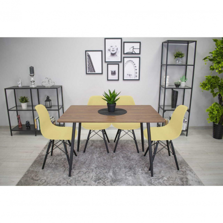 SCAUN STIL SCANDINAV, ARTOOL, OSAKA, PP, LEMN, CREM SI NEGRU, 46X54X81 CM [12]