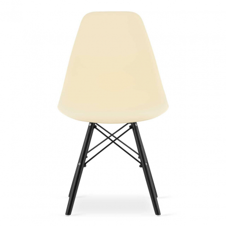 SCAUN STIL SCANDINAV, ARTOOL, OSAKA, PP, LEMN, CREM SI NEGRU, 46X54X81 CM [22]