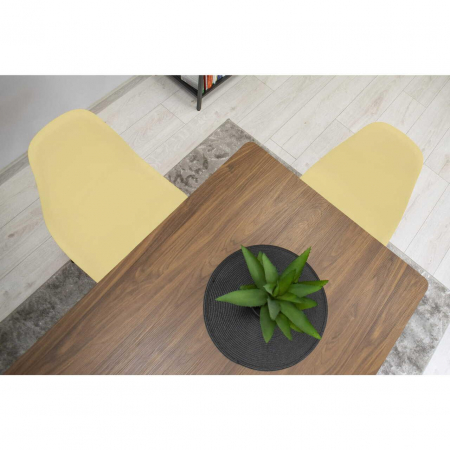 SCAUN STIL SCANDINAV, ARTOOL, OSAKA, PP, LEMN, CREM SI NEGRU, 46X54X81 CM [15]