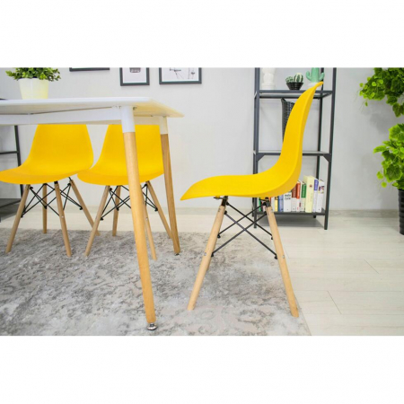 SCAUN STIL SCANDINAV, ARTOOL, OSAKA, PP, LEMN, GALBEN, 46X54X81 CM [9]
