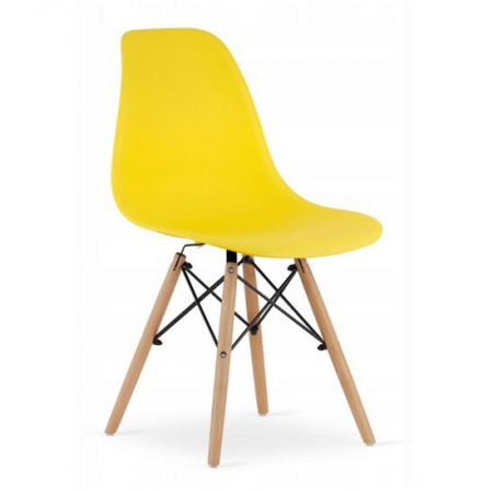 Amenajari Interioare - SCAUN STIL SCANDINAV, ARTOOL, OSAKA, PP, LEMN, GALBEN, 46X54X81 CM