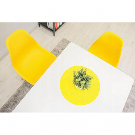 SCAUN STIL SCANDINAV, ARTOOL, OSAKA, PP, LEMN, GALBEN, 46X54X81 CM [8]