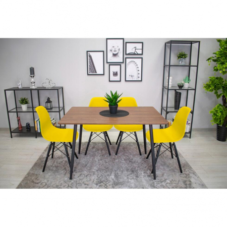 SCAUN STIL SCANDINAV, ARTOOL, OSAKA, PP, LEMN, GALBEN SI NEGRU, 46X54X81 CM [11]