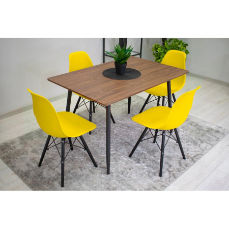 SCAUN STIL SCANDINAV, ARTOOL, OSAKA, PP, LEMN, GALBEN SI NEGRU, 46X54X81 CM [12]