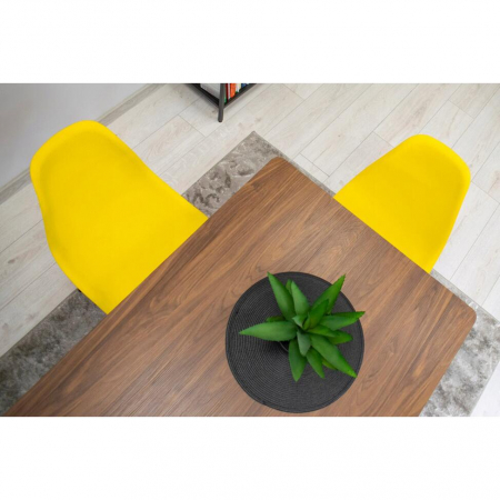 SCAUN STIL SCANDINAV, ARTOOL, OSAKA, PP, LEMN, GALBEN SI NEGRU, 46X54X81 CM [8]