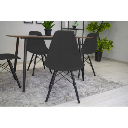 SCAUN STIL SCANDINAV, ARTOOL, OSAKA, PP, LEMN, NEGRU, 46X54X81 CM [6]