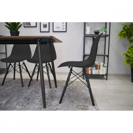 SCAUN STIL SCANDINAV, ARTOOL, OSAKA, PP, LEMN, NEGRU, 46X54X81 CM [8]