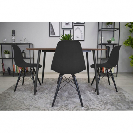 SCAUN STIL SCANDINAV, ARTOOL, OSAKA, PP, LEMN, NEGRU, 46X54X81 CM [9]