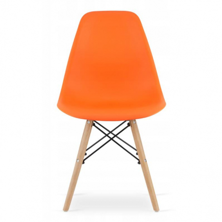 SCAUN STIL SCANDINAV, ARTOOL, OSAKA, PP, LEMN, PORTOCALIU SI NATUR, 46X54X81 CM [3]