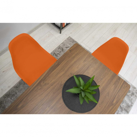 SCAUN STIL SCANDINAV, ARTOOL, OSAKA, PP, LEMN, PORTOCALIU SI NEGRU, 46X54X81 CM [6]