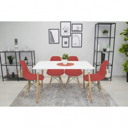 SCAUN STIL SCANDINAV, ARTOOL, OSAKA, PP, LEMN, VERMILION, 46X54X81 CM [10]