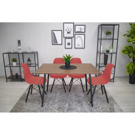 SCAUN STIL SCANDINAV, ARTOOL, OSAKA, PP, LEMN, VERMILION SI NEGRU, 46X54X81 CM [10]