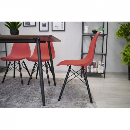 SCAUN STIL SCANDINAV, ARTOOL, OSAKA, PP, LEMN, VERMILION SI NEGRU, 46X54X81 CM [8]