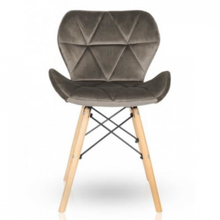 SCAUN STIL SCANDINAV, CATIFEA, LEMN, BEJ, 46X50X73 CM, VELVET [2]