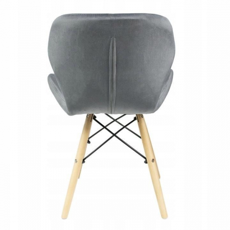 SCAUN STIL SCANDINAV, CATIFEA, LEMN, GRI, 46X50X73 CM, VELVET [1]