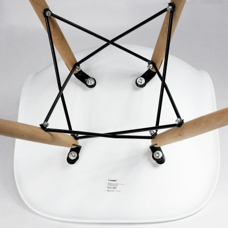 SCAUN STIL SCANDINAV, PLASTIC, LEMN, ALB, 46X52X81 CM, EVA [1]