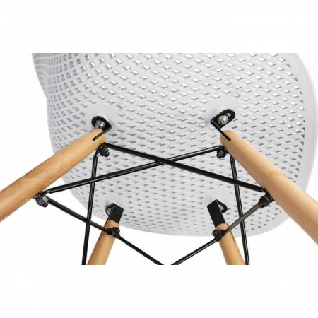 SCAUN STIL SCANDINAV, PP, LEMN, ALB, 45X56X77 CM, CAVA [2]