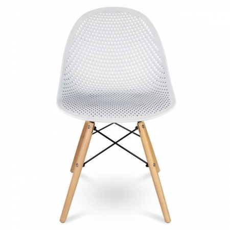 SCAUN STIL SCANDINAV, PP, LEMN, ALB, 45X56X77 CM, CAVA [6]