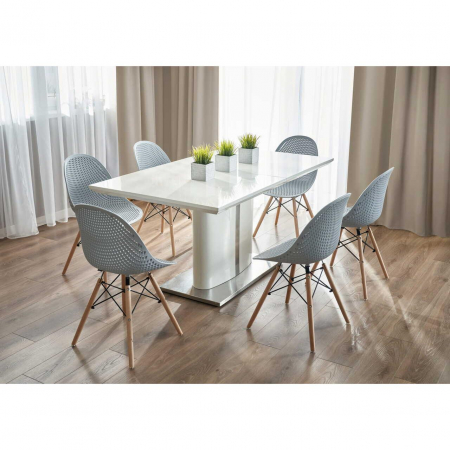SCAUN STIL SCANDINAV, PP, LEMN, GRI, 45X56X77 CM, CAVA [10]